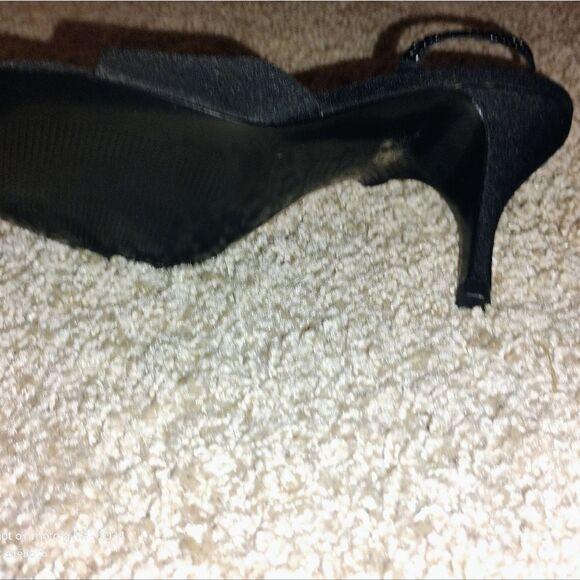 Moda Spana Black Heels with Glittering Embellishments - Picture 7 of 10